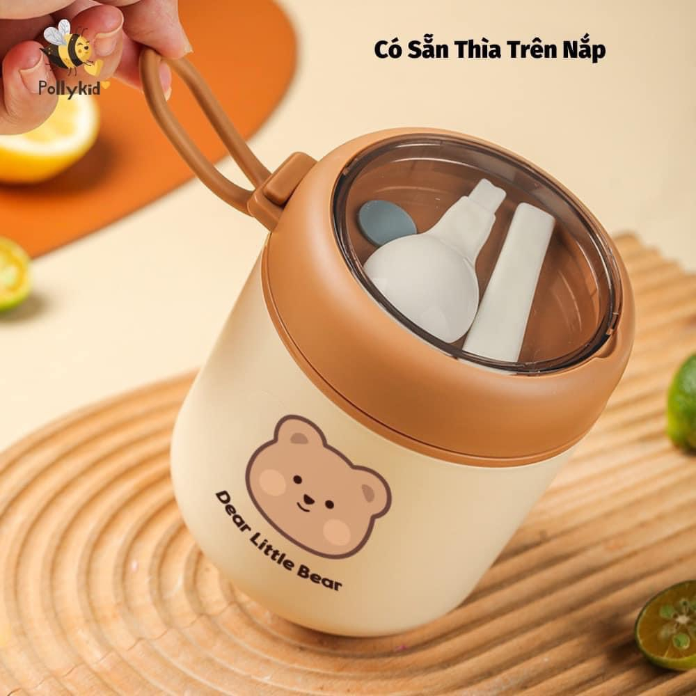 Bình ủ cháo giữ nhiệt lõi inox 304 KidsWorld TEDEMEI 530ml kèm túi giữ nhiệt và muỗng