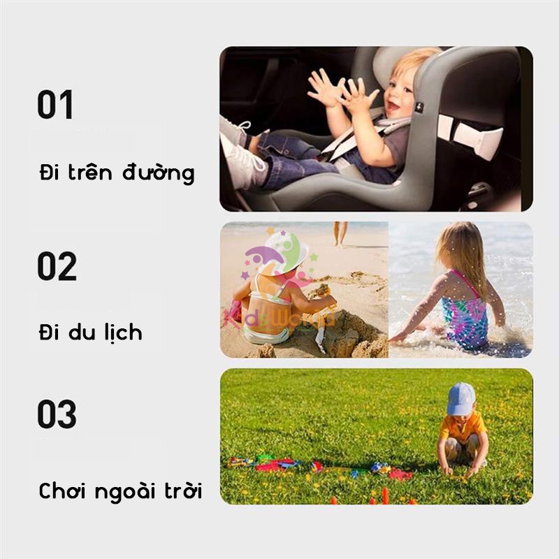 Bô vệ sinh cho bé, bệ vệ sinh cho bé KidsWorld gấp gọn di động thuận tiện để trong nhà hoặc đi du lịch