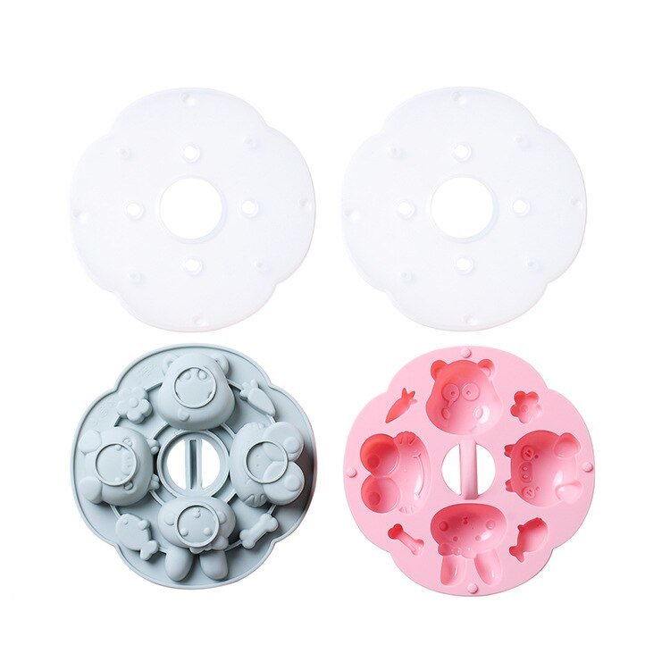Khuôn silicone cao cấp KidsWorld làm bánh cho bé hình con vật có nắp đậy