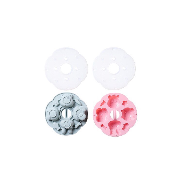 Khuôn silicone cao cấp KidsWorld làm bánh cho bé hình con vật có nắp đậy