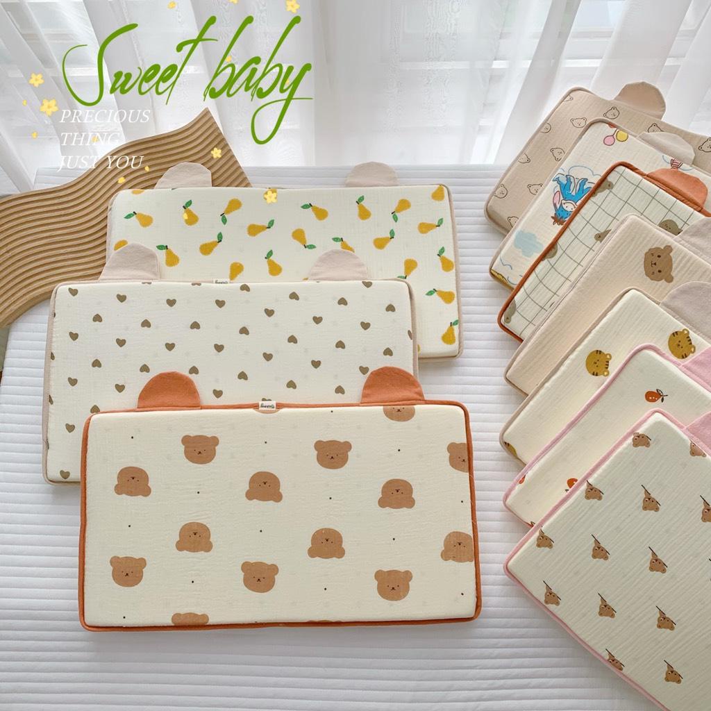 Gối Cao Su Non Muslin Cho Bé KidWorld Bunny Siêu Êm Ái Có Kết Cấu Lỗ Thoáng Khí Chống Ngạt Giúp Con Yêu Ngon Giấc