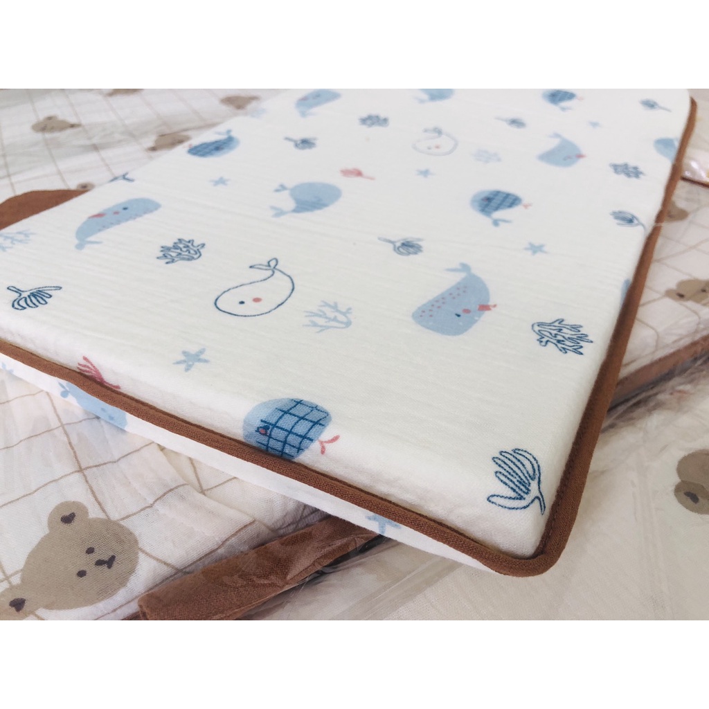 Gối Cao Su Non Muslin Cho Bé KidWorld Bunny Siêu Êm Ái Có Kết Cấu Lỗ Thoáng Khí Chống Ngạt Giúp Con Yêu Ngon Giấc