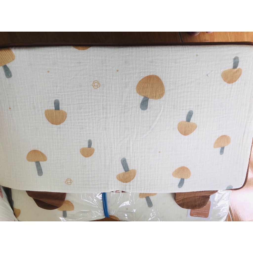 Gối Cao Su Non Muslin Cho Bé KidWorld Bunny Siêu Êm Ái Có Kết Cấu Lỗ Thoáng Khí Chống Ngạt Giúp Con Yêu Ngon Giấc