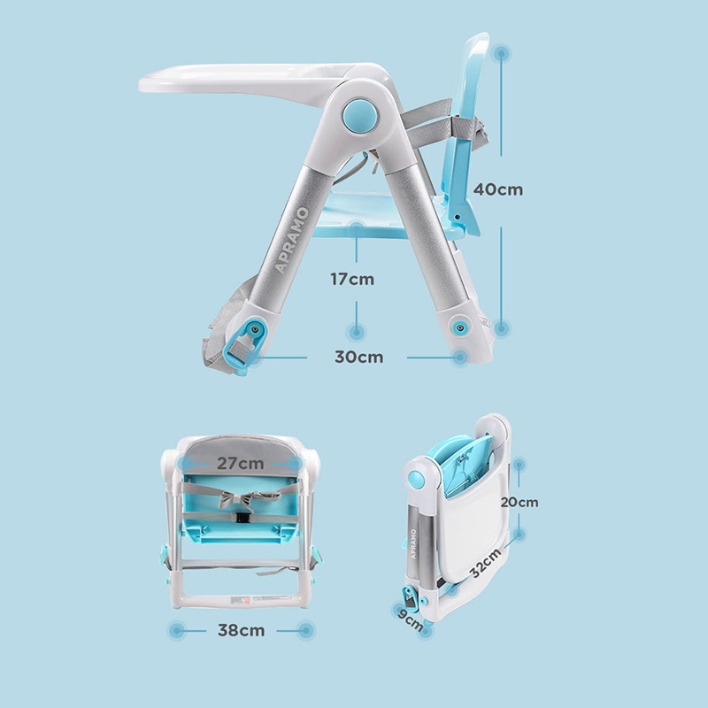 Ghế ăn dặm gấp gọn cao cấp KidsWorld Apramo Flippa Dinning Booster cho bé từ 6 tháng