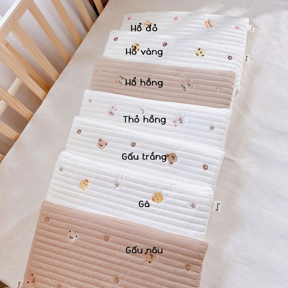 Gối Cao Su Non Cho Bé KidsWorld Bunny Siêu Êm Ái Có Kết Cấu Lỗ Thoáng Khí Chống Ngạt Cotton Thiên Nhiên Kháng Khuẩn
