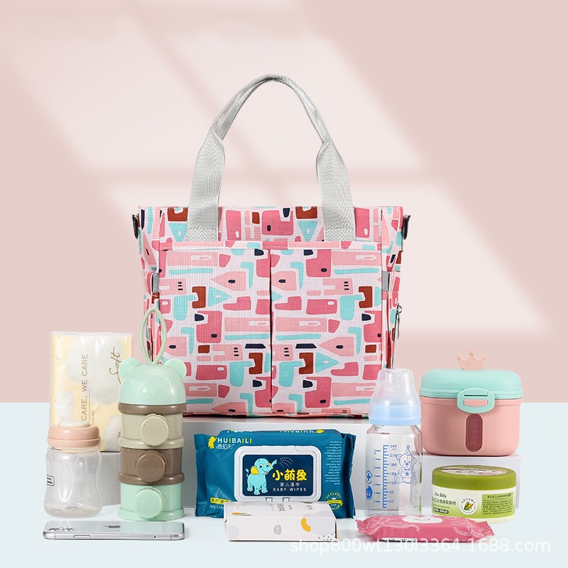 Túi Xách Bỉm Sữa Giữ Nhiệt Đa Năng KidsWorld Chống Nước Bảo Quản Bình Sữa Đựng Chứa Đồ Cho Mẹ, Bé,Balo, Cooler bag