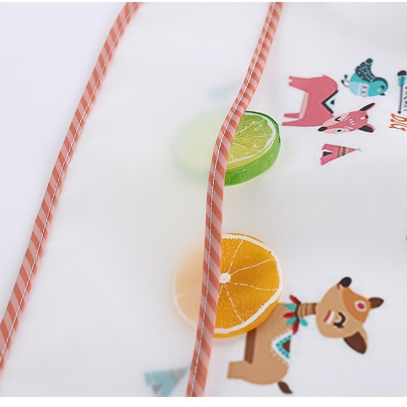 Áo yếm ăn dặm BLW cao cấp KidsWorld chống thấm nước, có máng chứa thức ăn rơi
