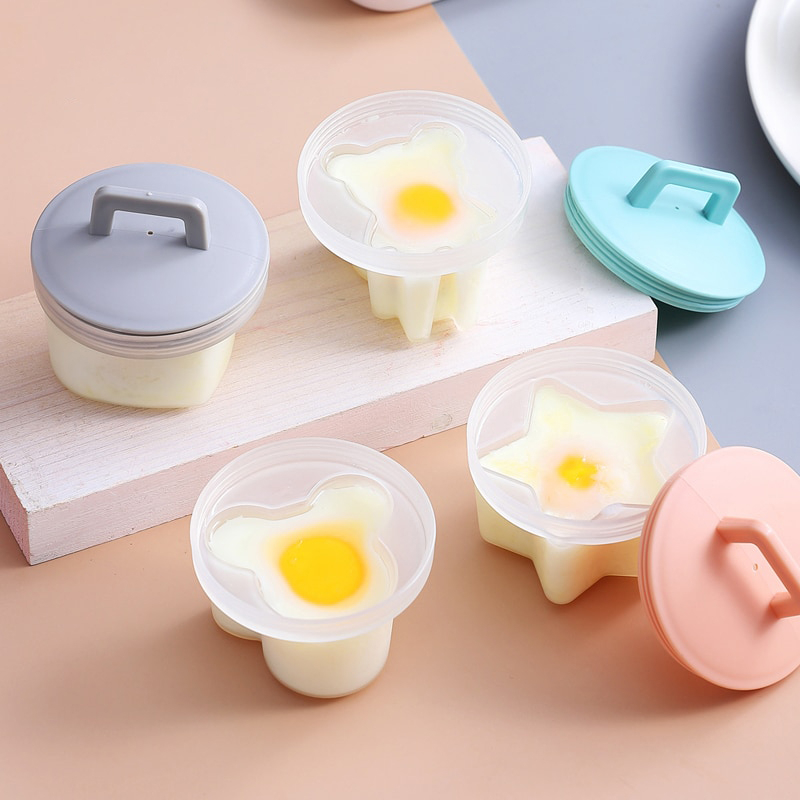 Set 4 khuôn dụng cụ làm bánh, hấp trứng KidsWorld kèm chổi quét dầu nhiều hình cho bé ăn dặm