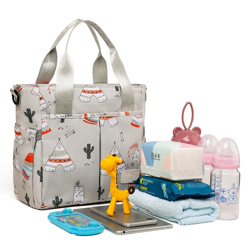 Túi Xách Bỉm Sữa Giữ Nhiệt KidsWorld Đa Năng Chống Nước Bảo Quản Bình Sữa Đựng Chứa Đồ Cho Mẹ Bé