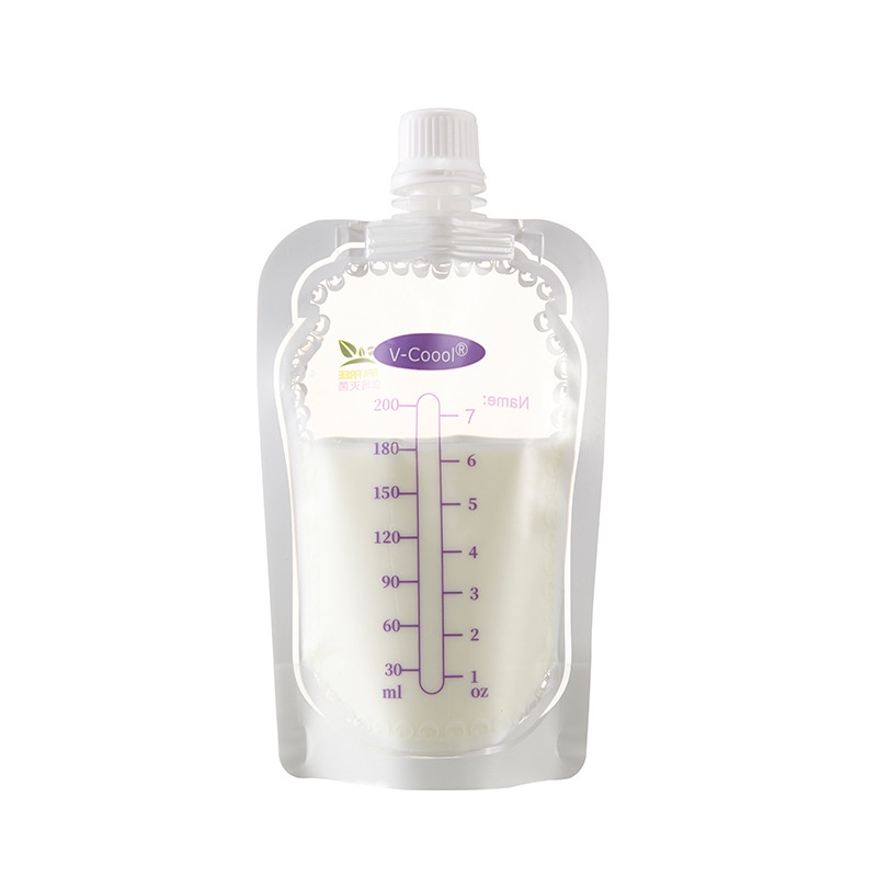 Hộp 20 túi trữ sữa KidsWorld VCool 200ml đựng và bảo quản sữa mẹ tặng kèm bút và miếng dán ghi chú