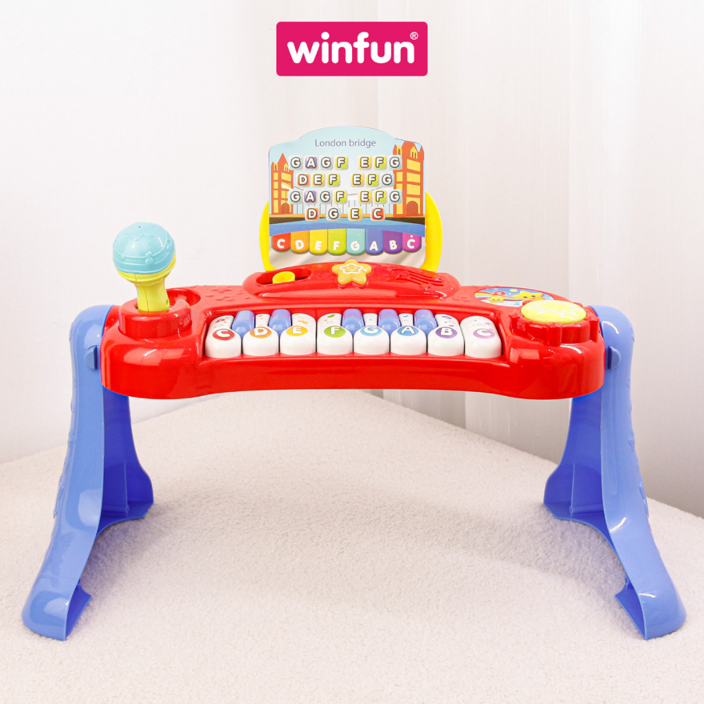 Đồ chơi Đàn nhạc mini có đèn và micro cho bé Winfun 2016