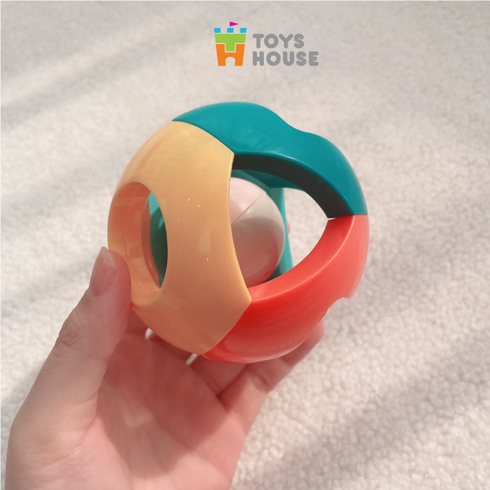 Bóng lục lạc cho bé tập bò - tập cầm nắm ToysHouse HE0142 - đồ chơi cho bé 6 tháng