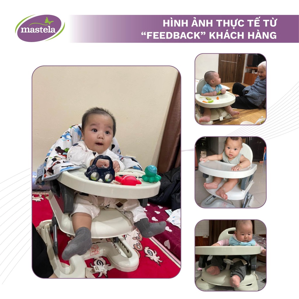 Ghế ngồi ăn dặm cho bé - điều chỉnh độ cao cho bé tự ăn uống, thương hiệu Mastela 7110  BPA FREE - uy tín hơn 10 năm