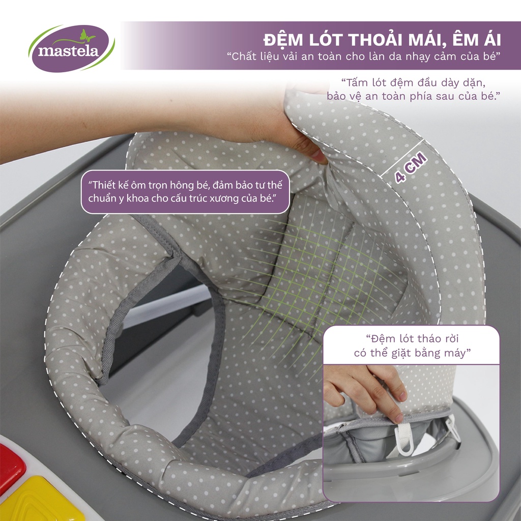 Xe tập đi em bé đa năng 3 giai đoạn cho bé từ 6 tháng- chính hãng Mastela 1508 Bảo hành 12 tháng