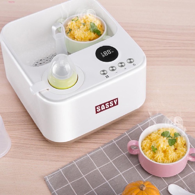 Máy Tiệt Trùng Bình Sữa và Hâm Sữa màn hình Led điều chỉnh nhiệt độ hâm sữa - 2 trong 1 Sassy - 320E