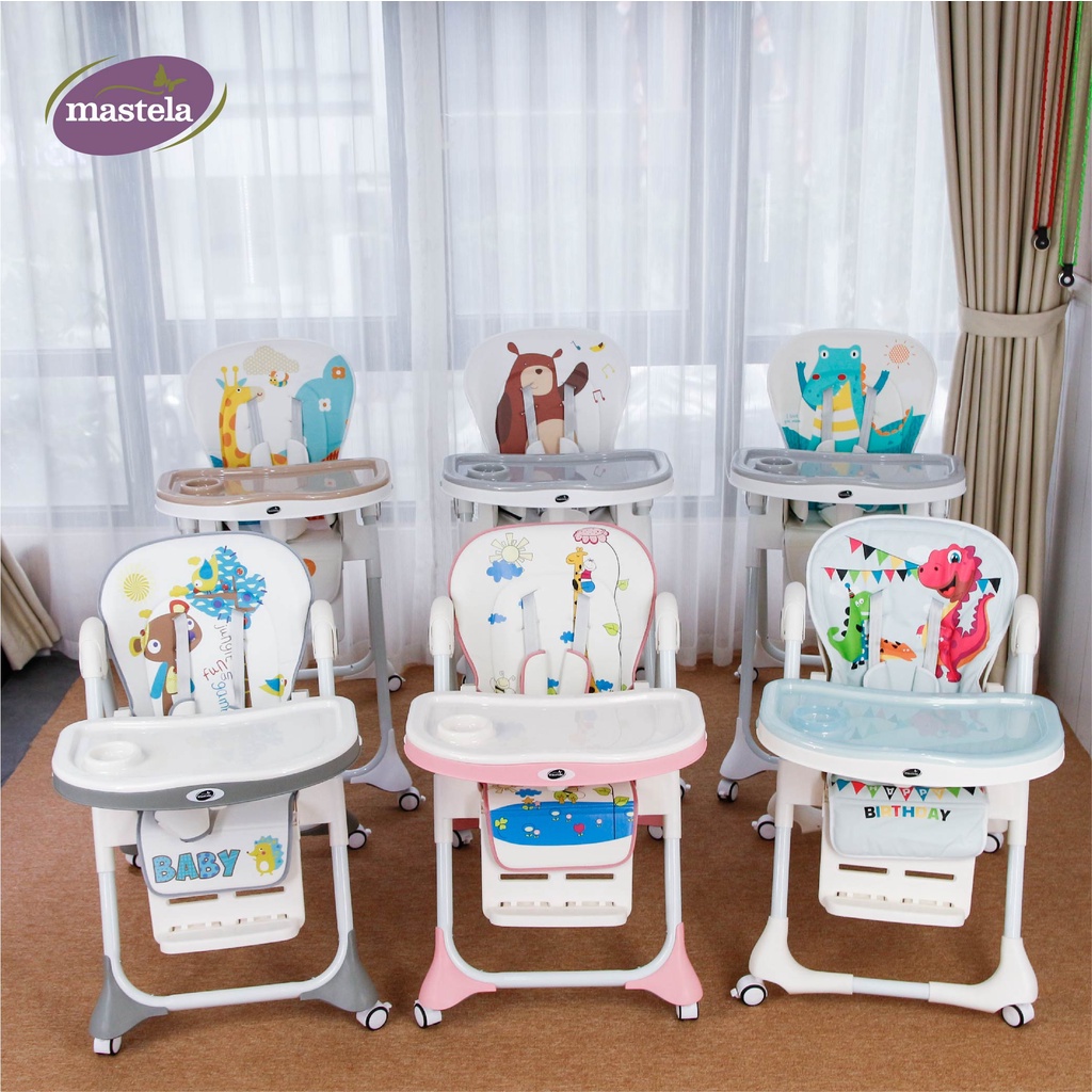 Ghế ăn dặm đa năng cho bé Mastela 1015 có 5 mức nâng hạ độ cao, 3 chế độ ngả, dùng cho bé từ 4 tháng - 5 tuổi