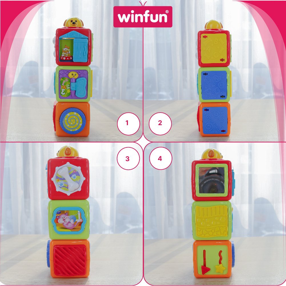 Hộp đồ chơi xếp hình thú cưng Winfun 0613 - đồ chơi phát triển tư duy logic và hình ảnh cho bé