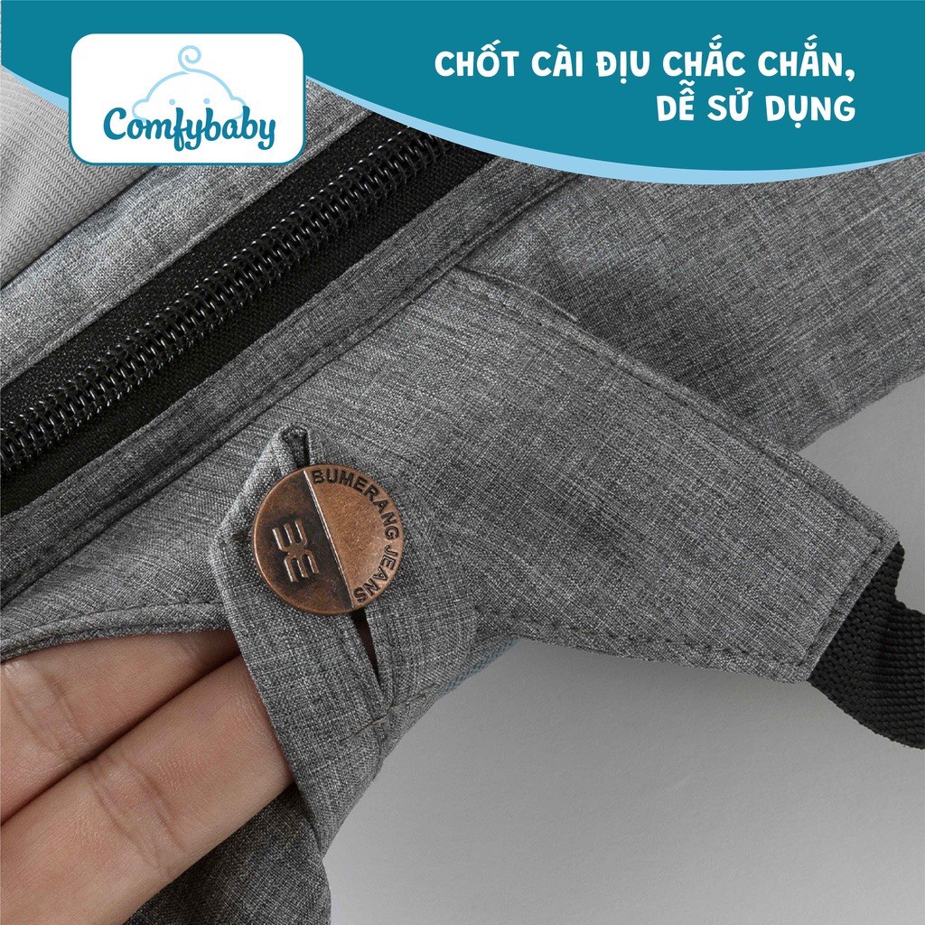 Địu em bé 4 tư thế, trợ lực, chống vòng kiềng, air mesh thoáng khí cao cấp cho trẻ từ sơ sinh Comfybaby YN-602