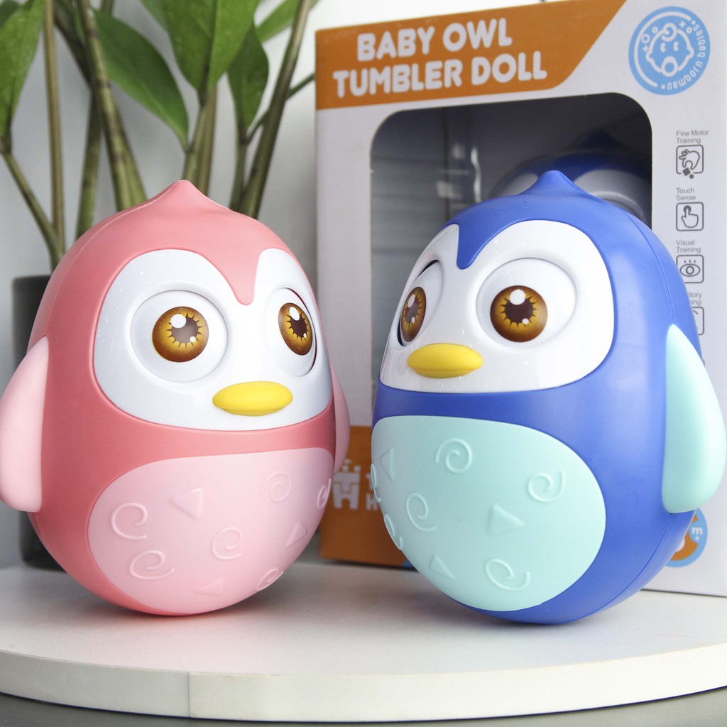 Đồ chơi lật đật hình cú mèo Toyshouse - decor dễ thương cho bé từ sơ sinh tới 8 tuổi