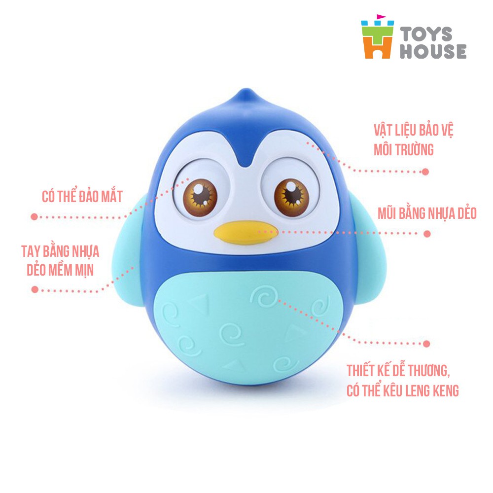 Đồ chơi lật đật hình cú mèo Toyshouse - decor dễ thương cho bé từ sơ sinh tới 8 tuổi