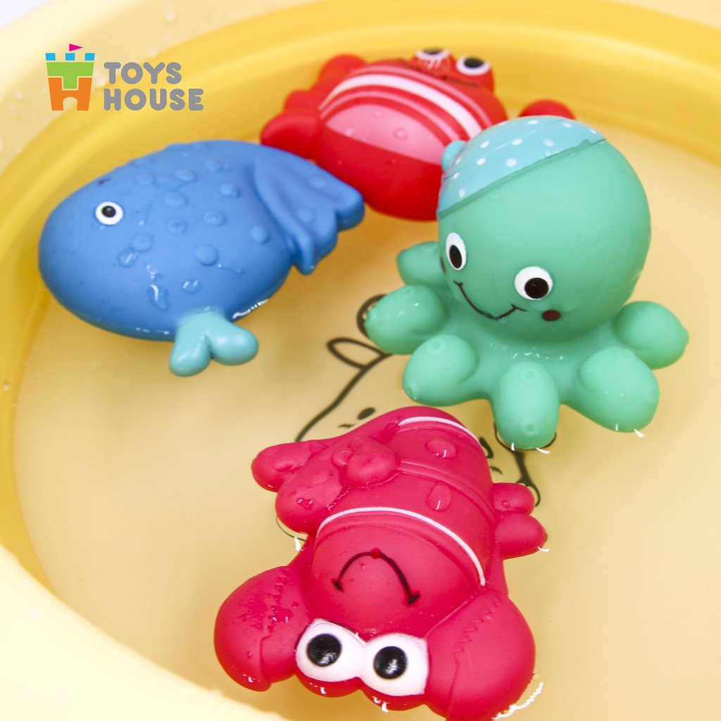Đồ chơi cho bé tắm sinh vật biển xuất châu Âu Toyshouse set 2 con lựa chọn màu ngẫu nhiên