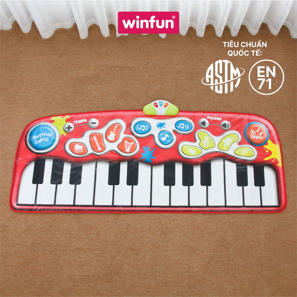 Thảm nhạc hình phím đàn Piano cho bé nhảy cùng nhịp điệu vui nhộn tăng khả năng vận động ở trẻ Winfun 2508-NL