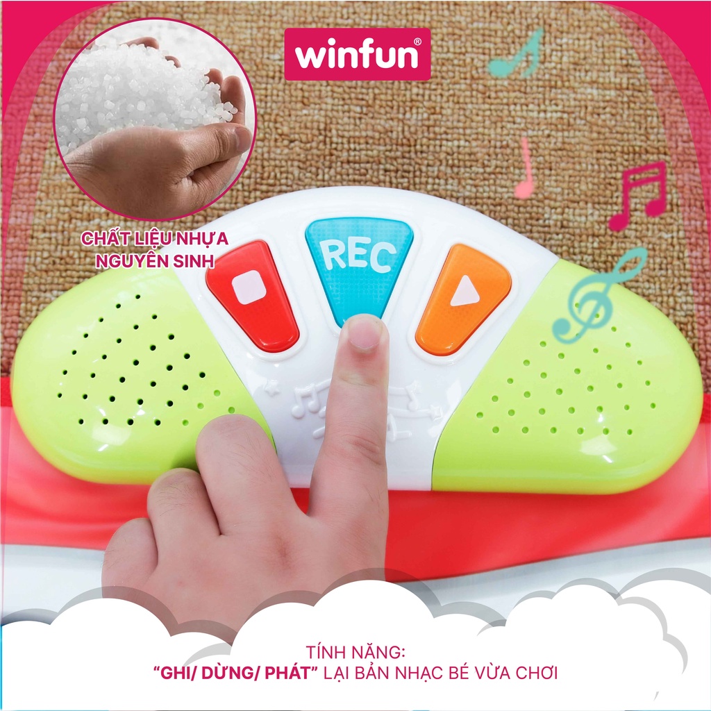 Thảm nhạc hình phím đàn Piano cho bé nhảy cùng nhịp điệu vui nhộn tăng khả năng vận động ở trẻ Winfun 2508-NL
