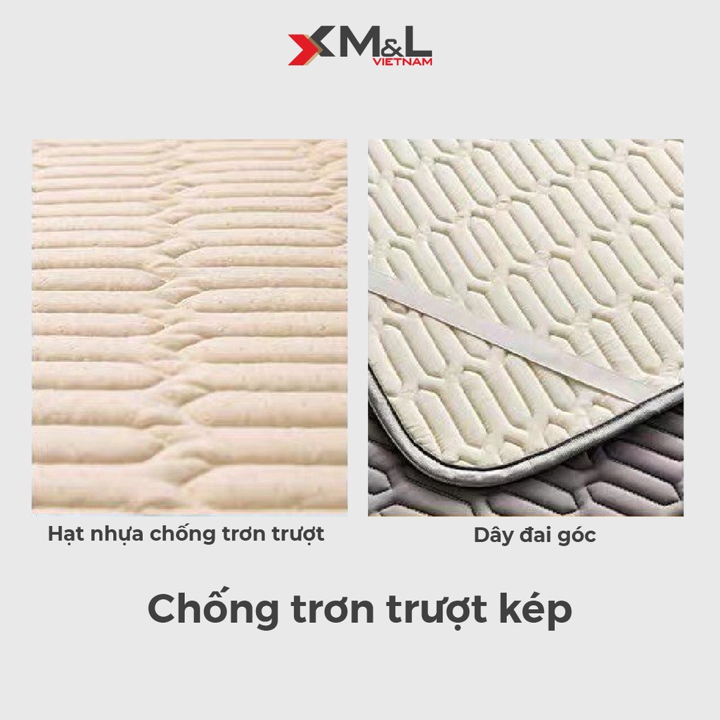 Chiếu điều hòa kèm 2 áo gối - lụa Nano lót cao su non - Tencel Latex M&L CM1