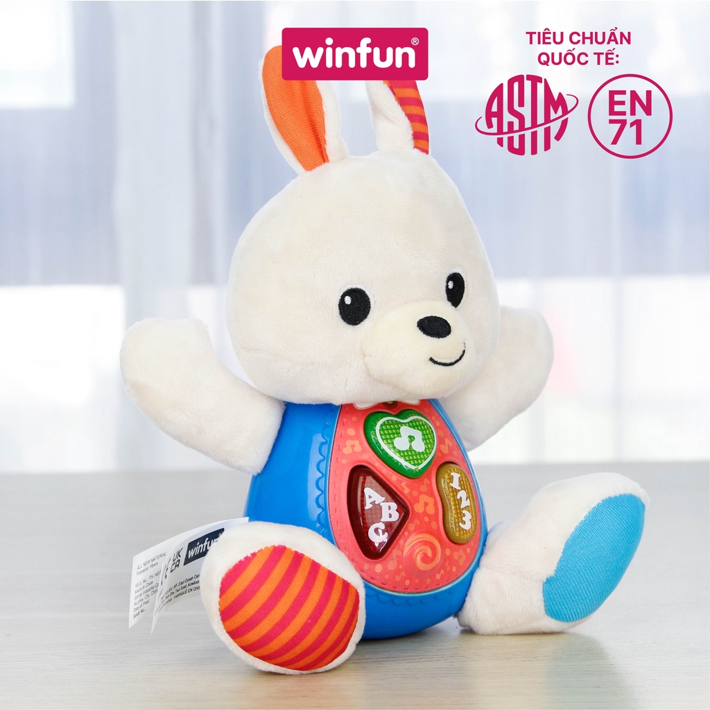 Đồ chơi cho bé hình chú thỏ LiLi phát nhạc vui nhộn - biết đọc chữ tiếng anh giáo dục sớm cho trẻ 0-36 tháng Winfun 0687