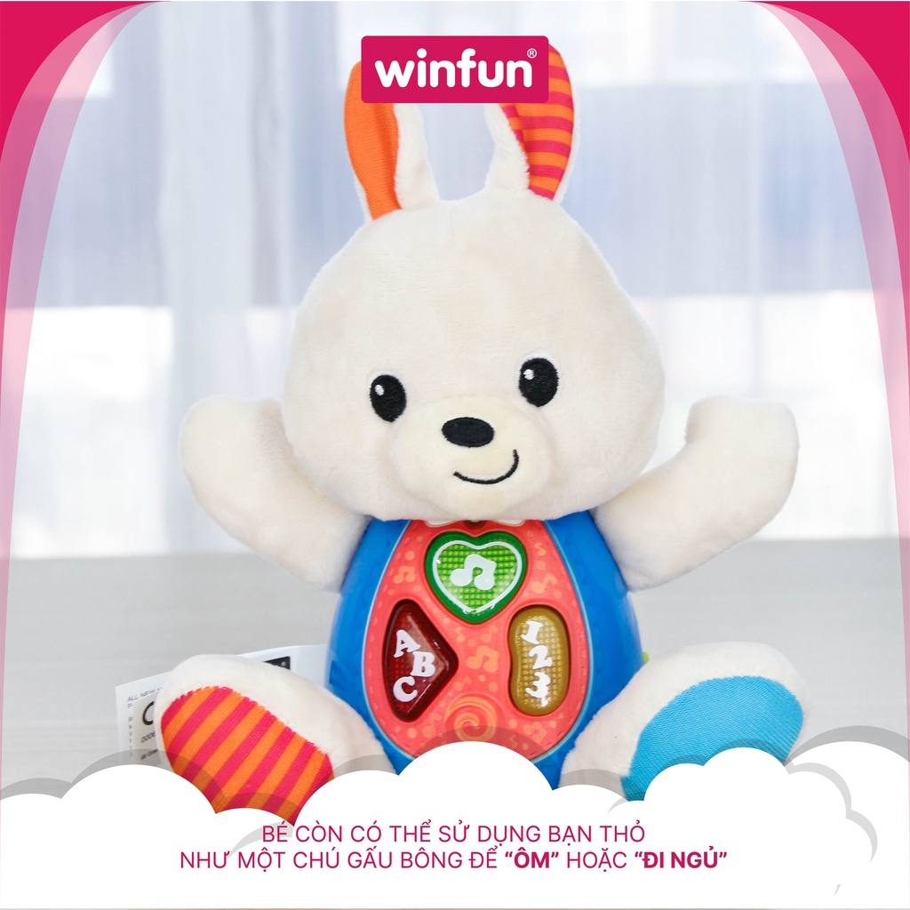 Đồ chơi cho bé hình chú thỏ LiLi phát nhạc vui nhộn - biết đọc chữ tiếng anh giáo dục sớm cho trẻ 0-36 tháng Winfun 0687