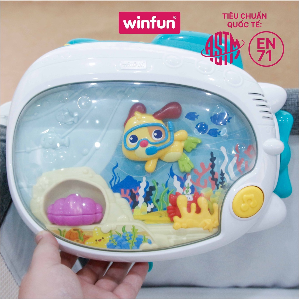 Đèn ngủ treo nôi chiếu trăng sao, máy tạo tiếng ồn trắng ru ng.ủ Winfun WF720000-NL