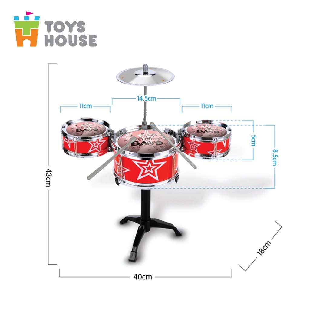 Trống đồ chơi cho bé Jazz Drum - Nhạc cụ, âm nhạc hướng nghiệp cho bé yêu Toyshouse
