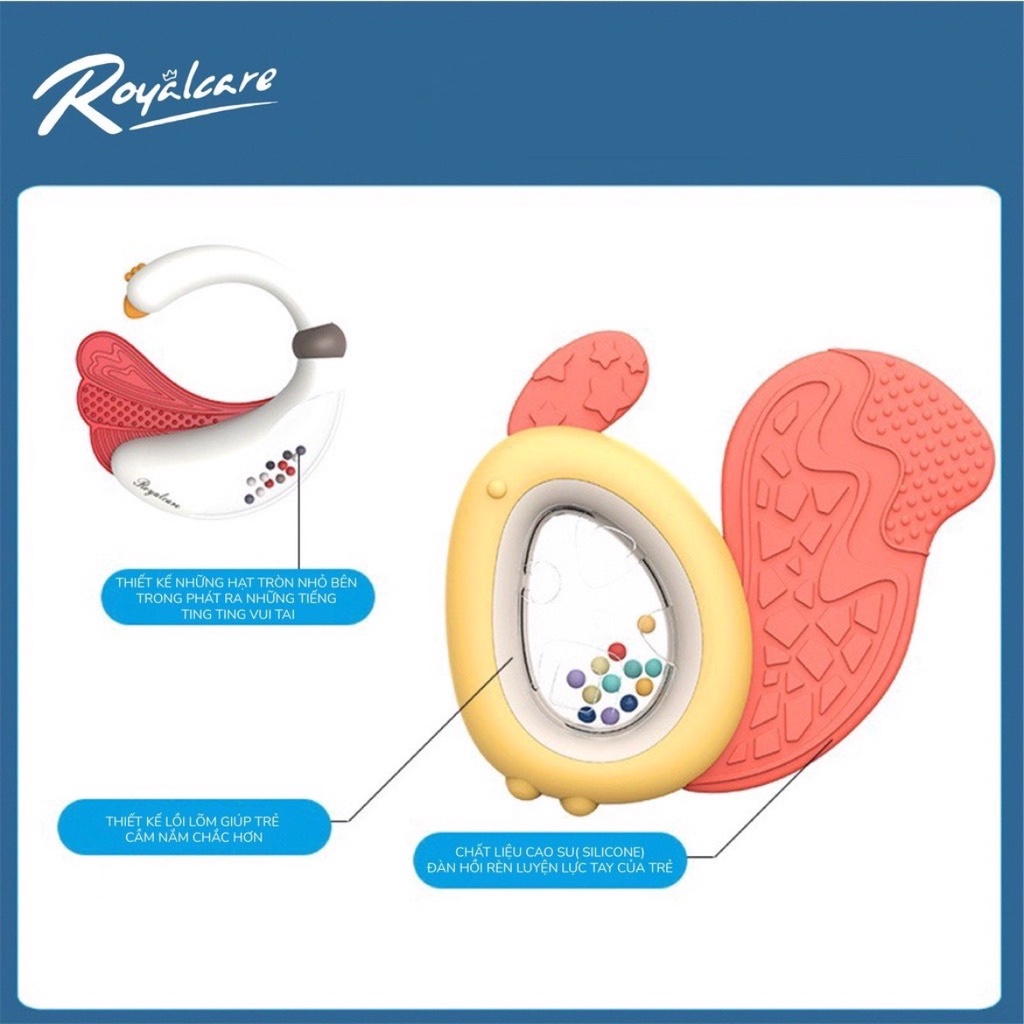 Đồ chơi xúc xắc gặm nướu 8 món CAO CẤP có hộp đựng Royalcare 1021, CÓ THỂ tiệt trùng bằng tia UV