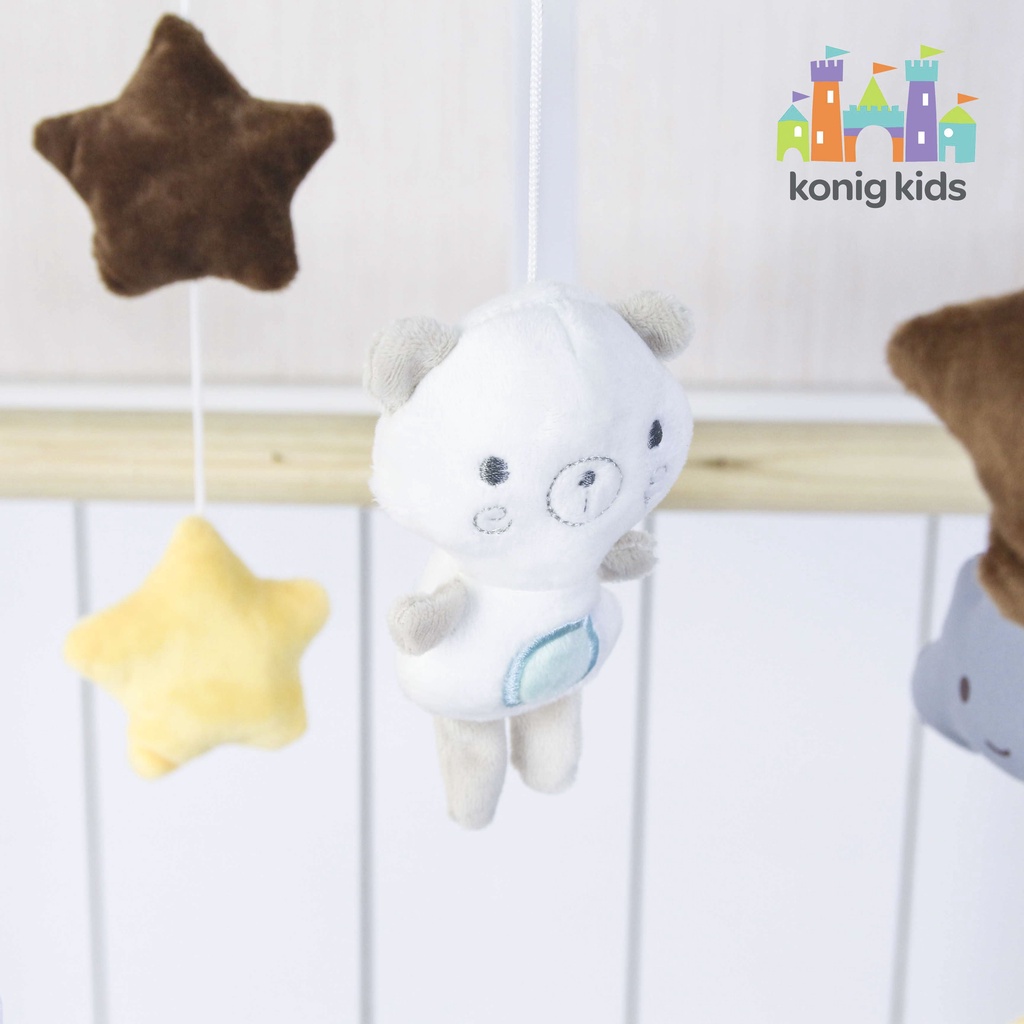 Đồ chơi treo nôi cũi phát nhạc, xoay 360 độ Konig Kids 1021-KK-63605A, nhạc ru ngủ cho con yêu ngon giấc