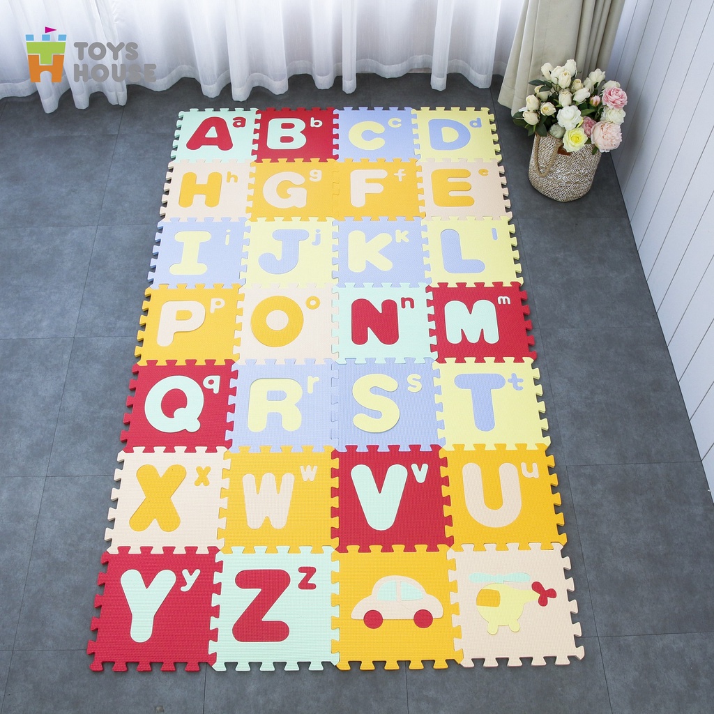 Thảm xốp ghép Toyshouse chữ cái tiếng anh 28 tấm HK002