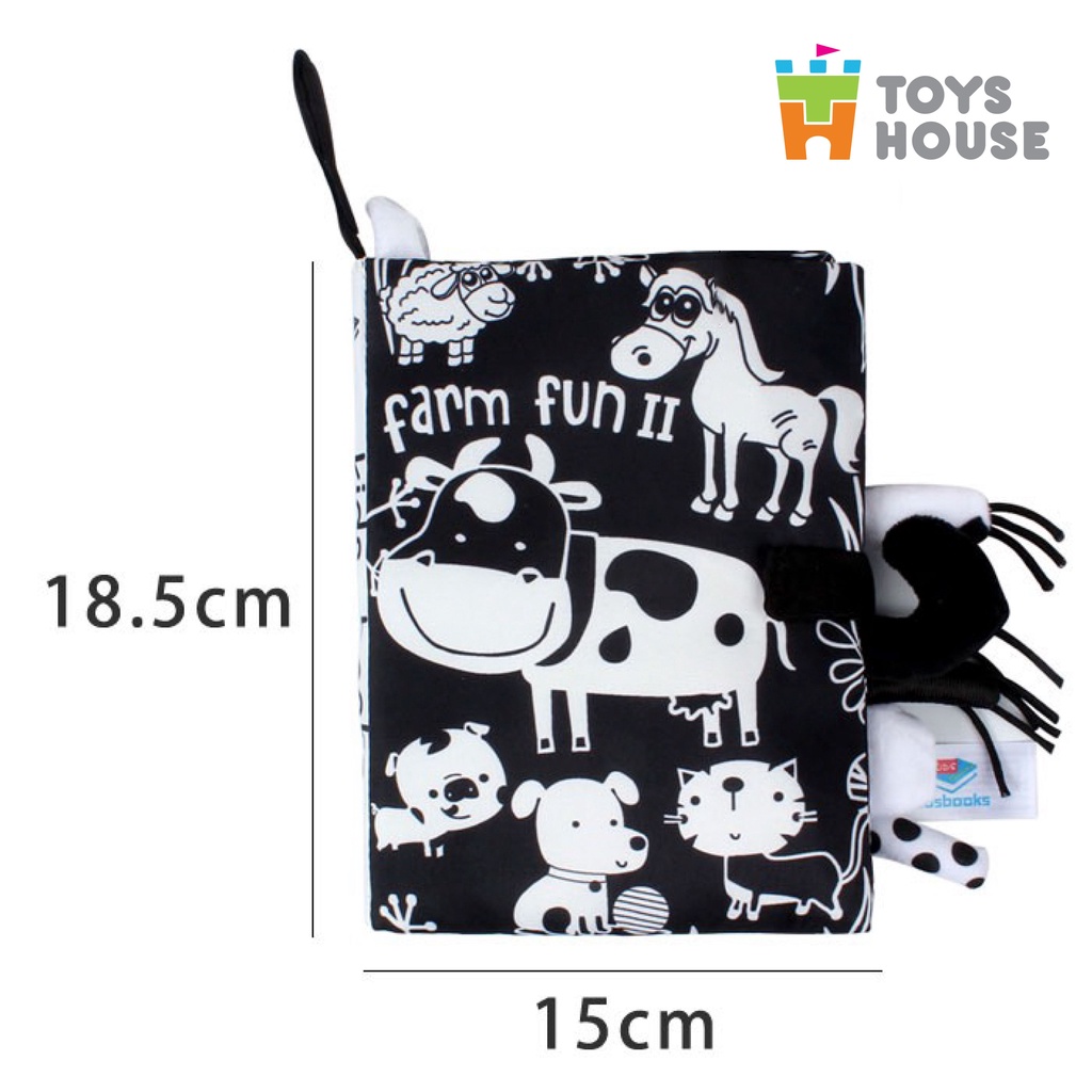 Sách vải cho trẻ sơ sinh - đồ chơi giáo dục sớm Toyshouse nhiều chủ đề giúp phát triển đa giác quan cho bé từ sơ sinh