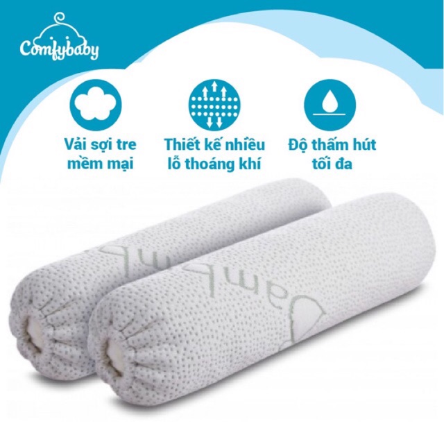 Gối chặn sơ sinh bamboo mềm mại, thoáng khí Comfybaby CFN02