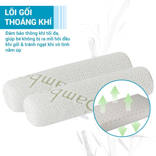 Gối chặn sơ sinh bamboo mềm mại, thoáng khí Comfybaby CFN02