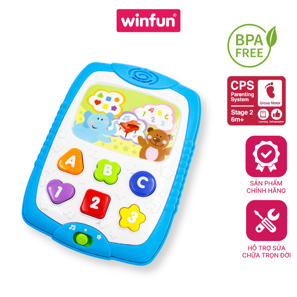 Ipad học chữ cho bé Winfun 0732 - đồ chơi phát triển tư duy cho bé làm quen với số đếm và chữ cái