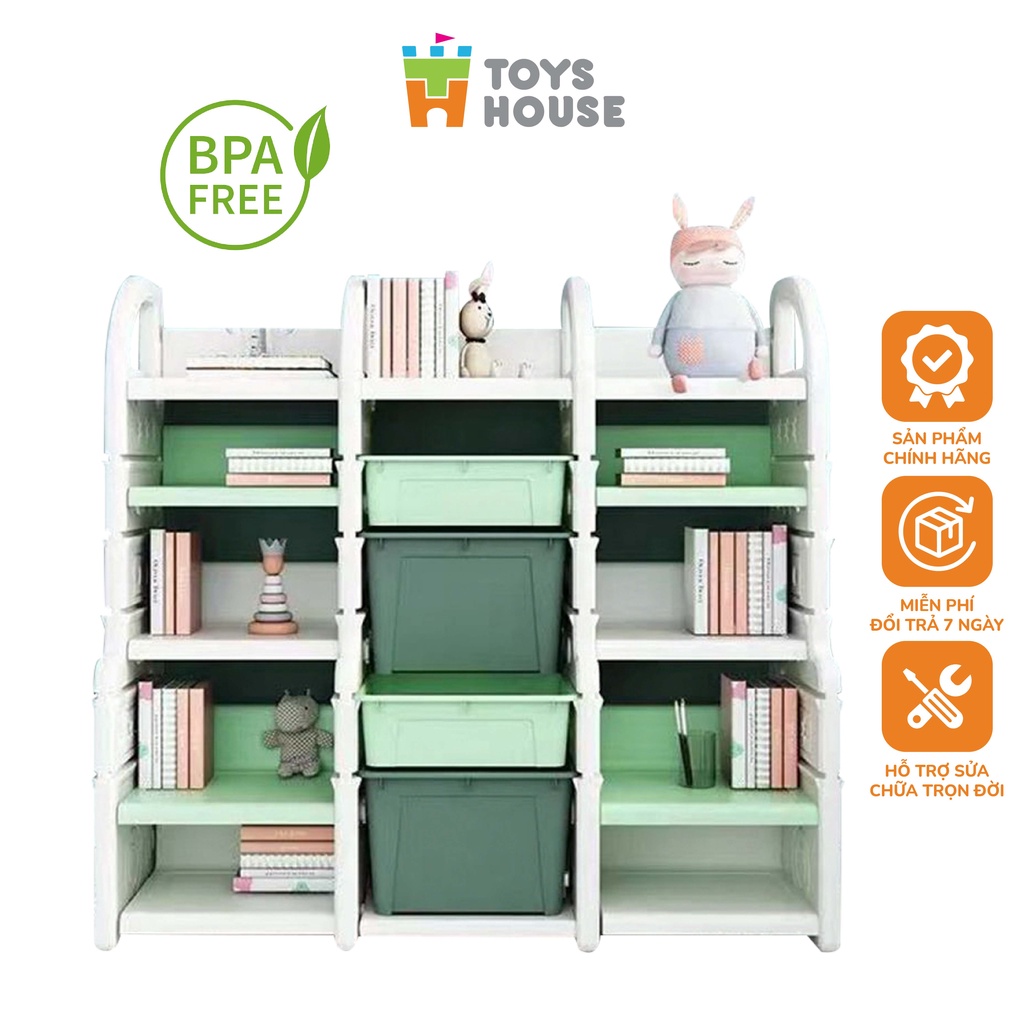 Giá kệ để đồ đa năng như sách vở, trò chơi cho bé nhựa nguyên sinh cao cấp Toyshouse WM21E085