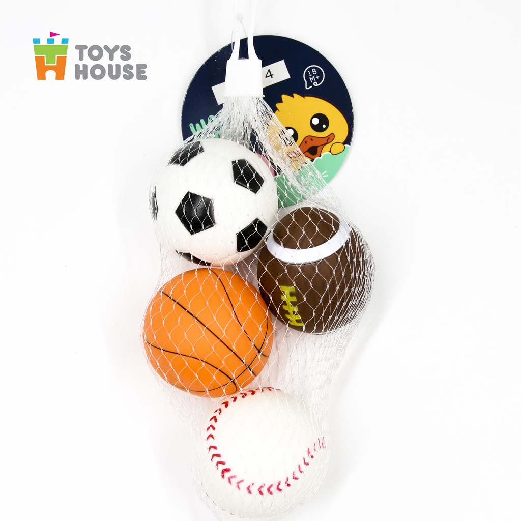 Đồ chơi nhà tắm cho bé-set 4 món hình quả bóng vô cùng dễ thương Toyshouse, hàng chính hãng