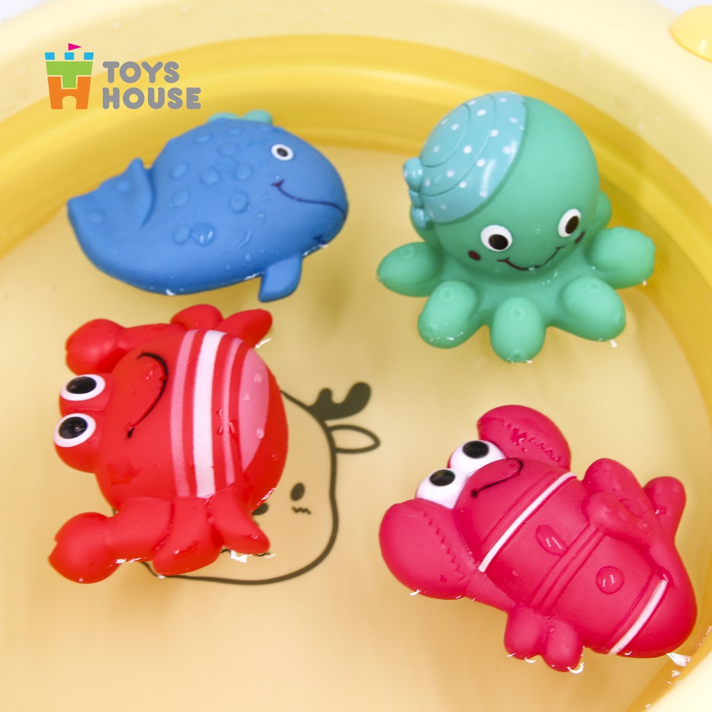 Đồ chơi nhà tắm cho bé-set 4 món hình quả bóng vô cùng dễ thương Toyshouse, hàng chính hãng