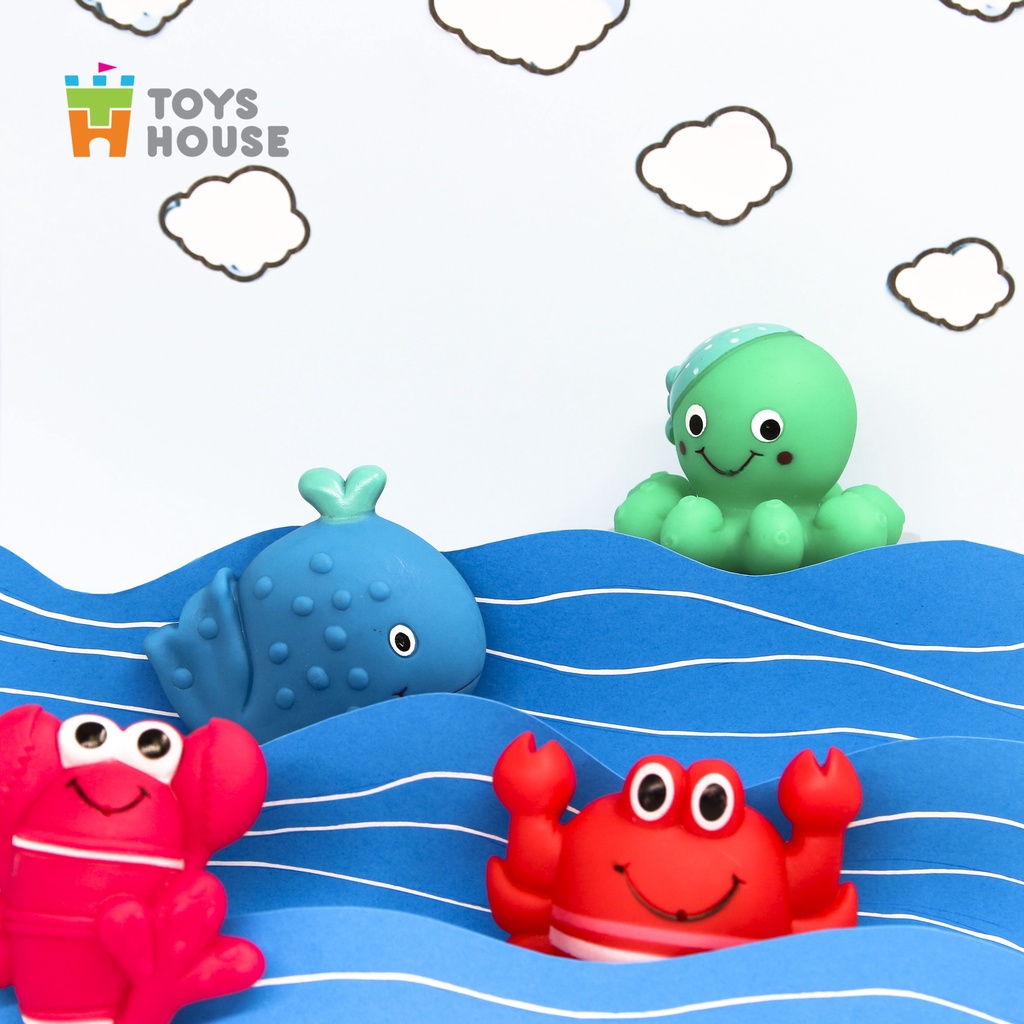 Đồ chơi nhà tắm cho bé-set 4 món hình quả bóng vô cùng dễ thương Toyshouse, hàng chính hãng