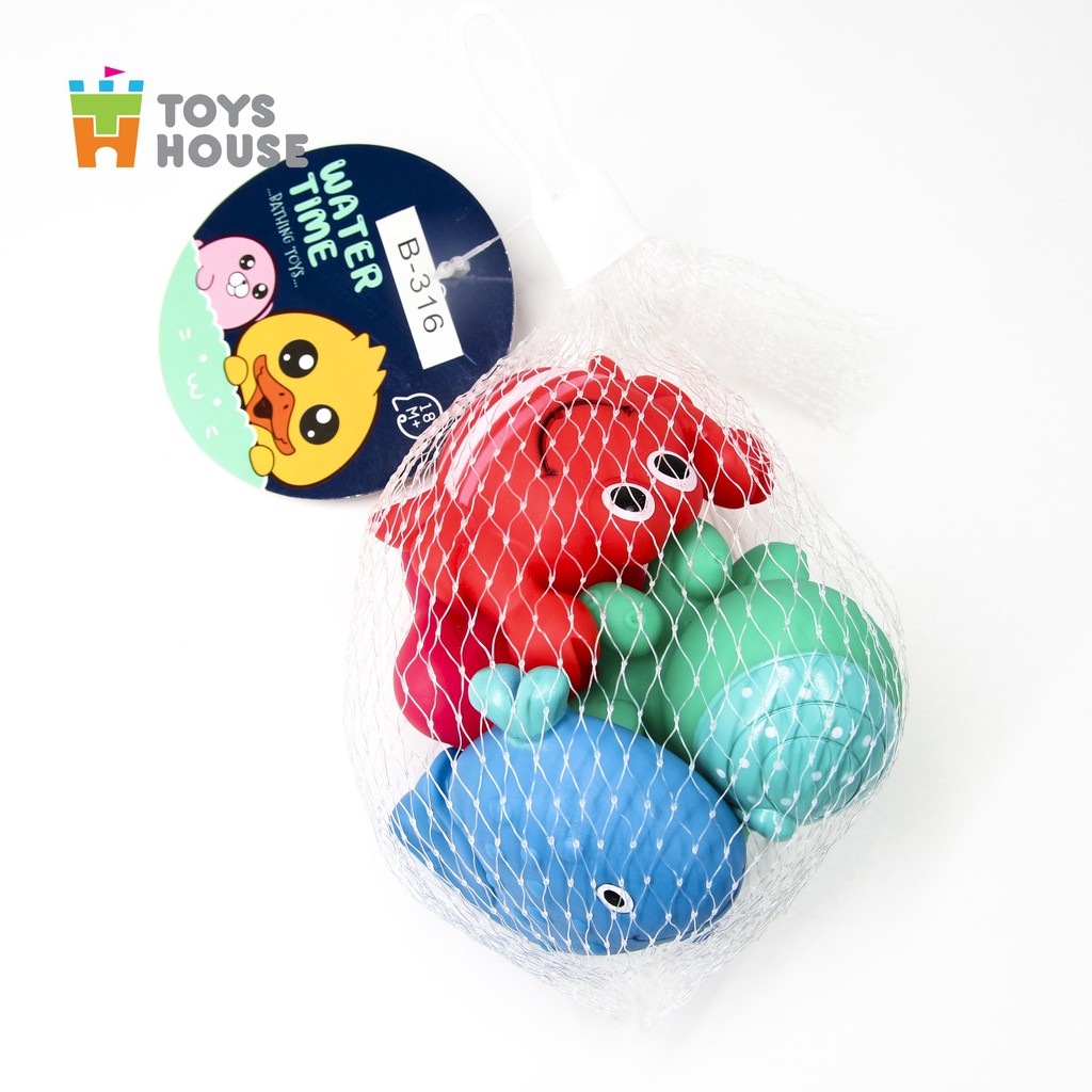 Đồ chơi nhà tắm cho bé-set 4 món hình sinh vật biển vô cùng dễ thương Toys House, hàng chính hãng