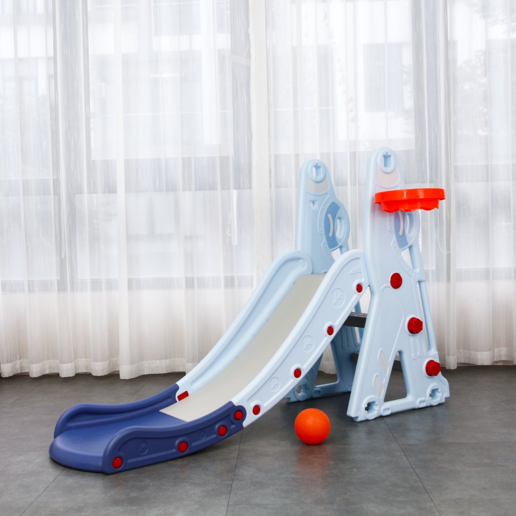 Cầu trượt kèm Khung bóng rổ cho bé Toyshouse WM21B271, hàng chính hãng cao cấp