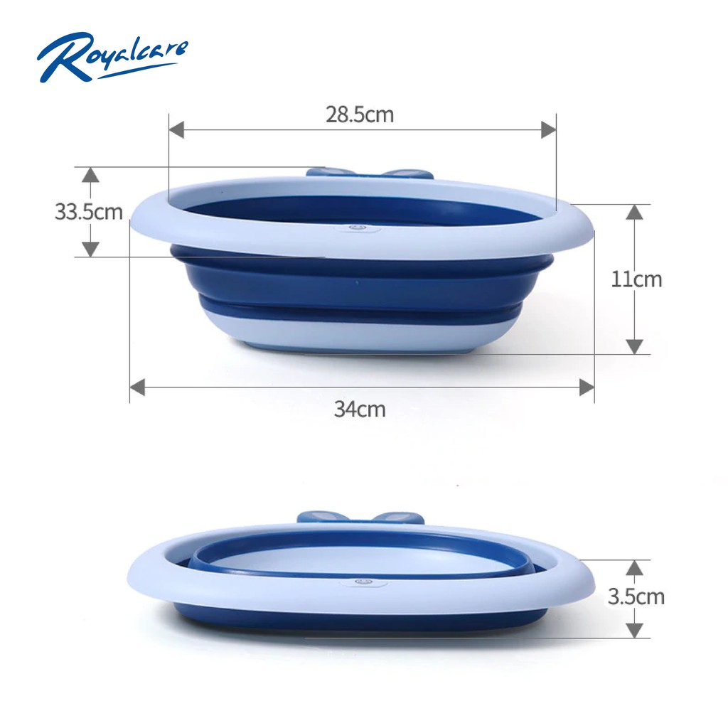 Chậu gấp gọn đa năng cho bé, thiết kế siêu tiện dụng và dễ thương hình tai thỏ Royalcare 8901