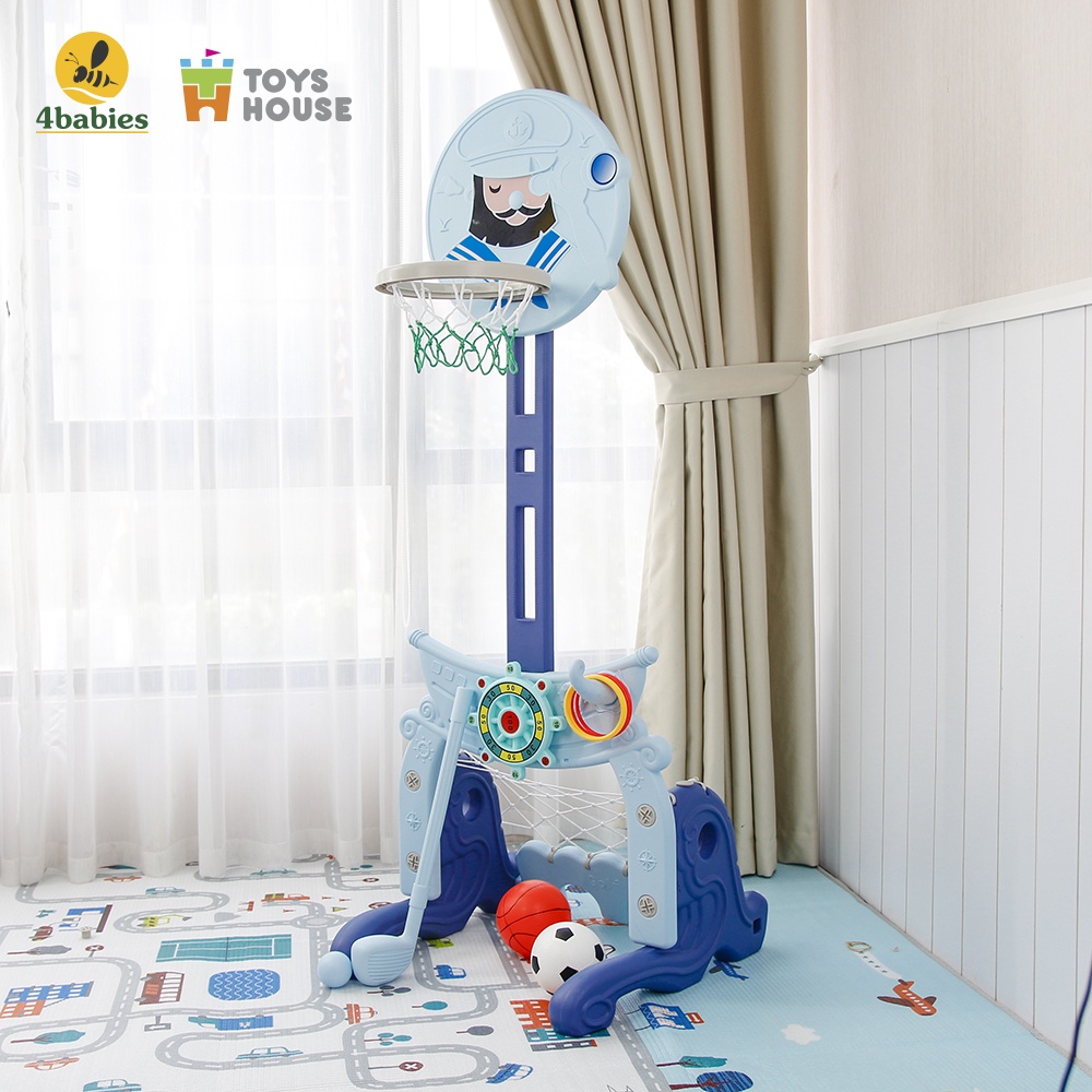Bộ đồ chơi thể thao đa năng cho bé: Bóng đá, ném vòng, bóng rổ Toyshouse WM19046, hàng chính hãng cao cấp