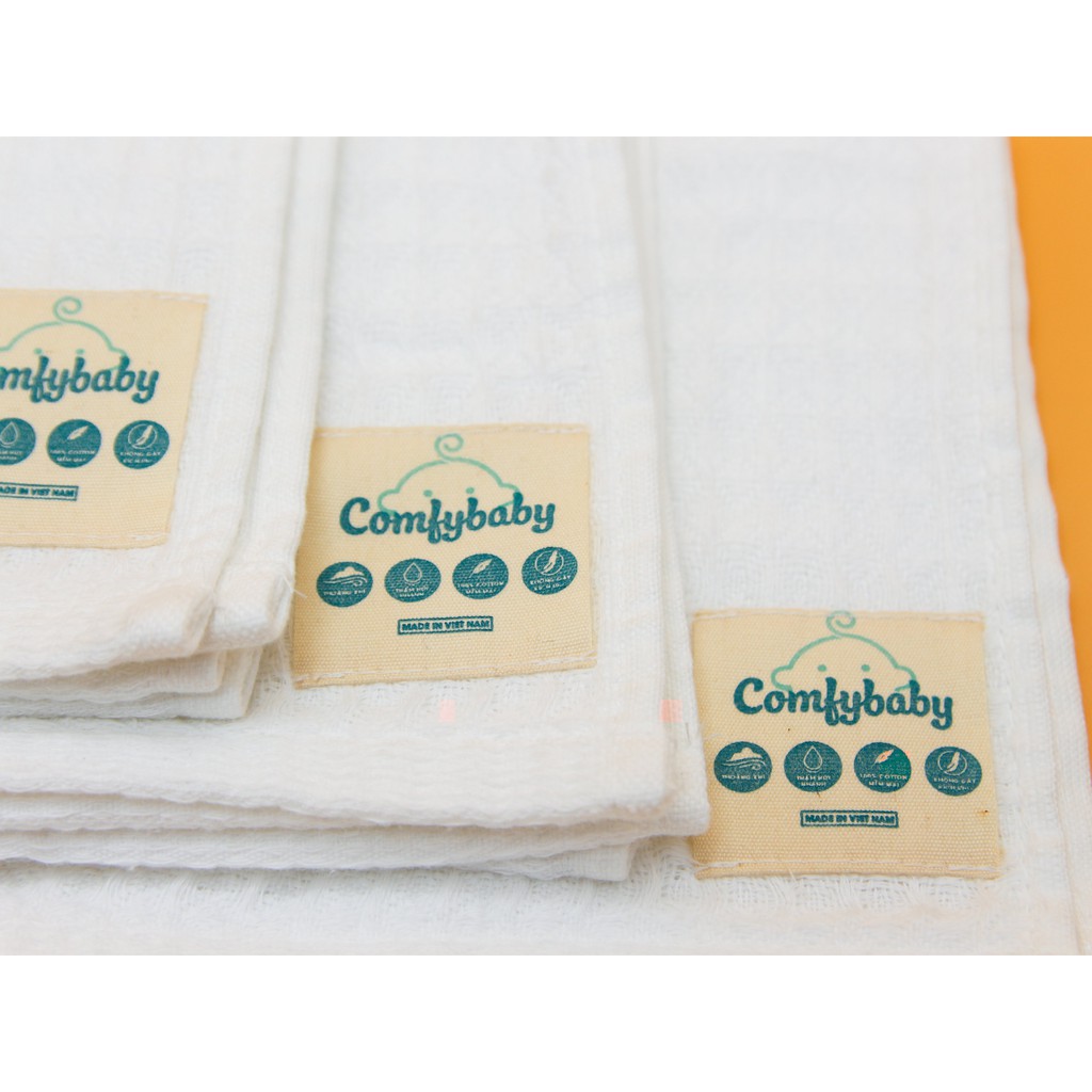Khăn tắm cho bé và gia đình 100% Cotton cao cấp Comfybaby hàng xuất khẩu - đồ dùng phòng tắm, kỳ bé