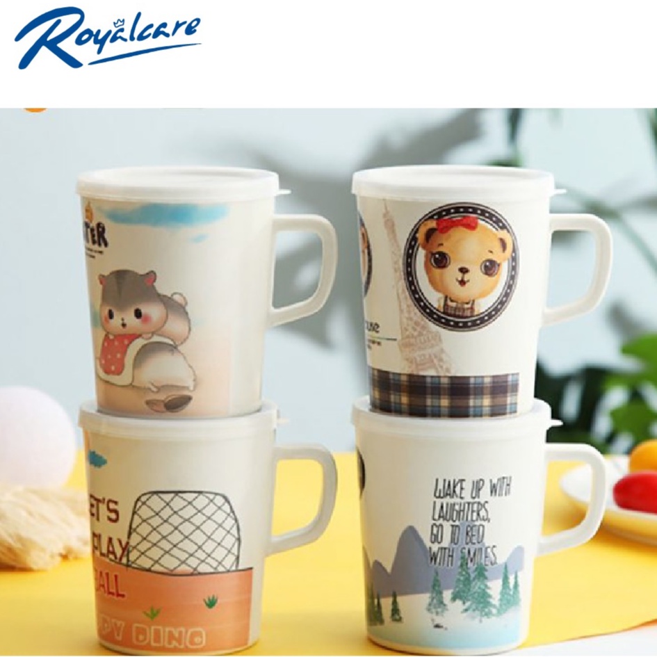 Ly uống nước cho bé làm từ tre bamboo kháng khuẩn có nắp đậy D7064 Royalcare - đồ dùng ăn dặm cho bé