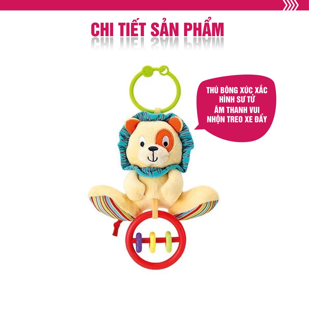 Đồ chơi thú bông xúc xắc treo cũi sư tử Winfun 0118 - kích thích thị giác, tư duy màu sắc cho trẻ sơ sinh
